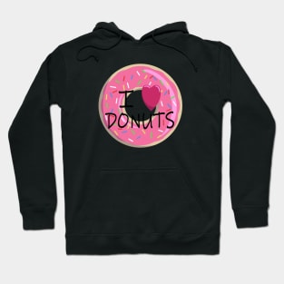 I Love Donuts Pink Sprinkle Doughnut Hoodie